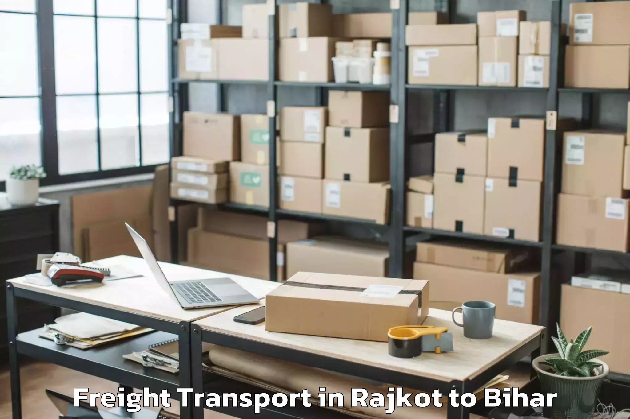 Trusted Rajkot to Bihariganj Freight Transport